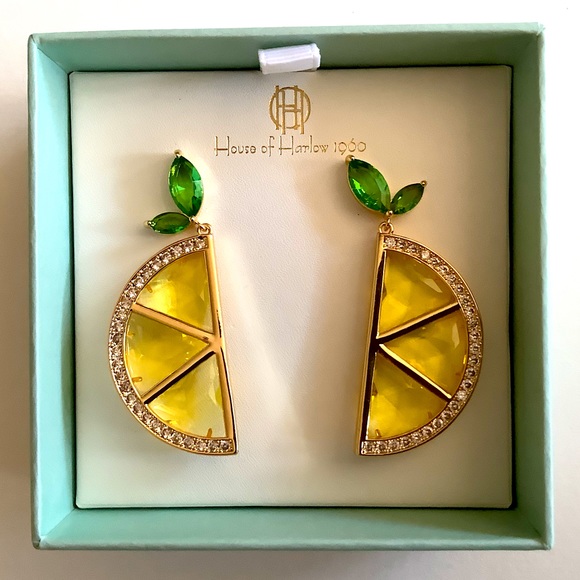 House of Harlow 1960 Jewelry - House Of Harlow 1960 Lemon Slice Statement Earrings New